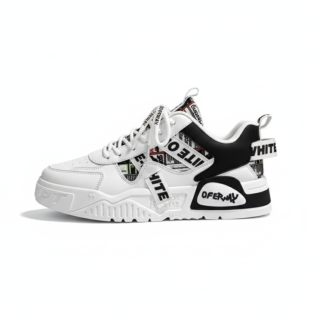 VoltAxis™ Urban Tech Platform Sneaker – Graphic Street Edition