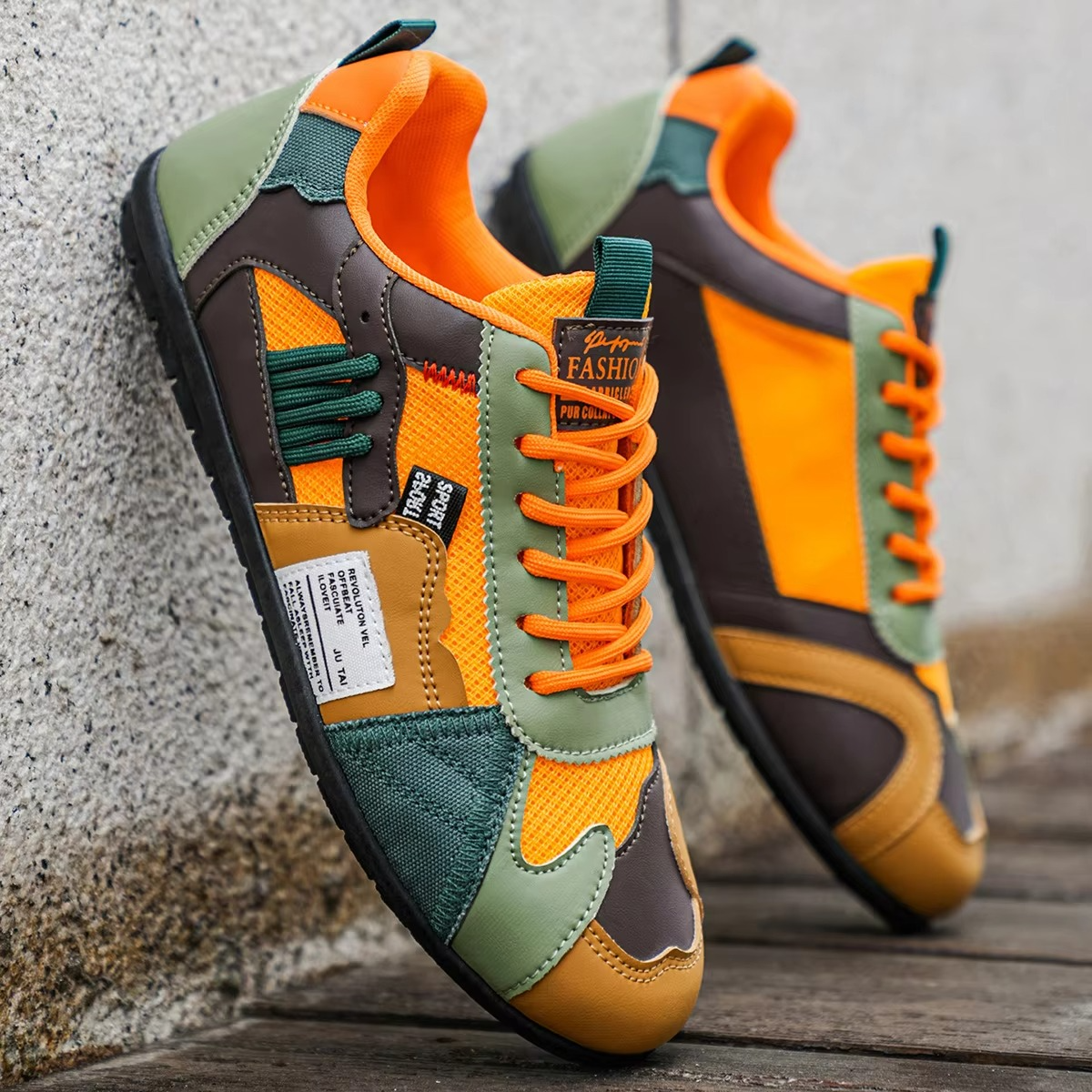 Stridez™ PatchTrail Urban Trek Sneaker – Multi-Color Outdoor Comfort