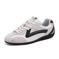 VELORUN™ Retro Racing Trainer – Vintage Patchwork Thin-Sole Sneaker