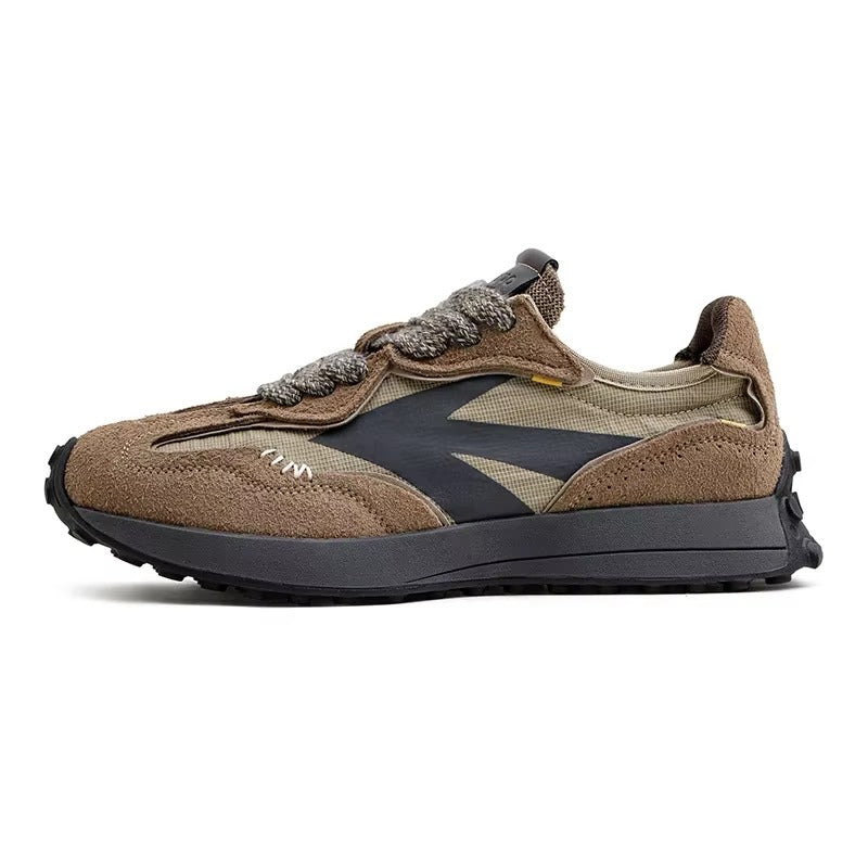 Nordflare™ Retro Trail-Runner Patchwork Suede Sneakers